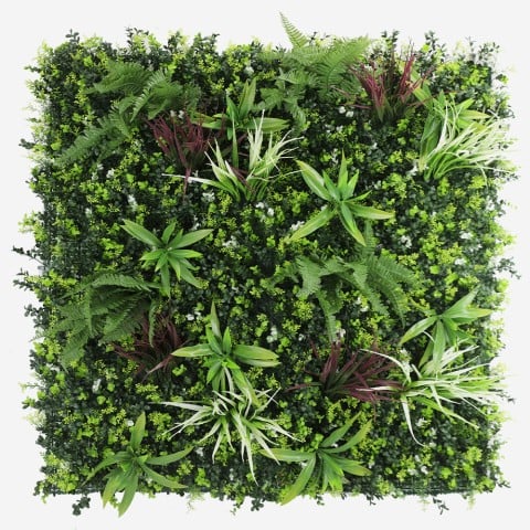 Kunstig hæk 100x100cm realistisk plantevæg til altan og have Briux Kampagne
