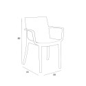 Havemøbelsæt med havebord i rattan 150x90cm og 6 stole i sort Meloria Dark 