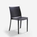 Havemøbelsæt med havebord 80x80cm og 4 udendørs stole i sort Provence Dark 
