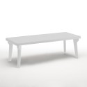 Havemøbelsæt havebord med udtræk 160-220cm og 6 stole i hvid Liri Light Billig