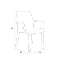 Havemøbelsæt havebord med udtræk 160-220cm og 6 stole i hvid Liri Light 