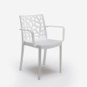 Havemøbelsæt havebord med udtræk 160-220cm og 6 stole i hvid Liri Light 