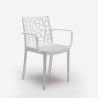Havemøbelsæt havebord med udtræk 160-220cm og 6 stole i hvid Liri Light 