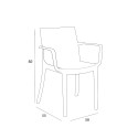 Havemøbelsæt havebord med udtræk 160-220cm og 6 stole i hvid Liri Light 