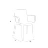 Havemøbelsæt havebord med udtræk 160-220cm og 6 stole i hvid Liri Light 