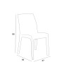 Havemøbelsæt med havebord i rattan 150x90cm og 6 stole i hvid Meloria Light 