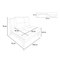 Sovestol foldbar lænestol i velour til stue eller kontor Selene 