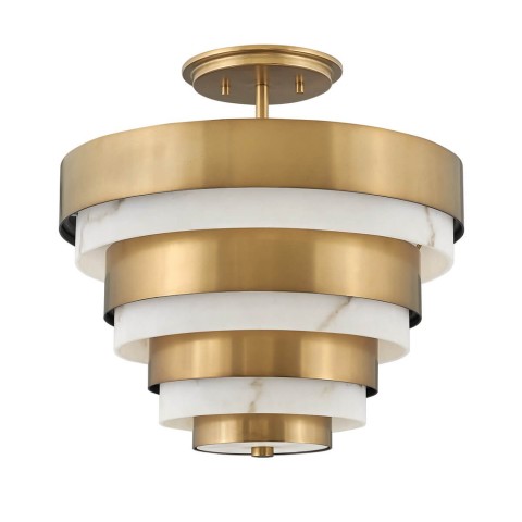 Loftlampe med moderne gylden og hvid design Echelon Kampagne