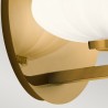 Moderne væglampe applique i metal med hvid glas lampeskærm PIM Mængderabat
