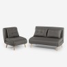 Sæt med 2-personers sovesofa og fold-ud lænestol sovestol i stof Sienna Udsalg