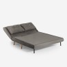 Sæt med 2-personers sovesofa og fold-ud lænestol sovestol i stof Sienna 