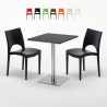 Pistachio sort cafebord sæt: 2 Paris farvet stole og 60cm kvadratisk bord Rabatter