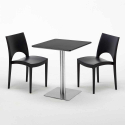 Pistachio sort cafebord sæt: 2 Paris farvet stole og 60cm kvadratisk bord Køb