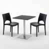 Pistachio sort cafebord sæt: 2 Paris farvet stole og 60cm kvadratisk bord Køb