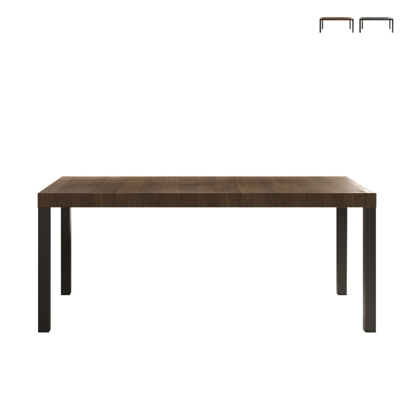 Moderne spisebord til køkken 190x90cm træ med jernben Monsul Kampagne
