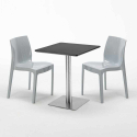 Pistachio sort cafebord sæt: 2 Ice farvet stole og 60cm kvadratisk bord Omkostninger