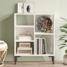 Lav reol i hvidt design bogreol med 3 hylder 69x25x88cm Lydia Tilbud