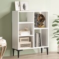 Lav reol i hvidt design bogreol med 3 hylder 69x25x88cm Lydia Kampagne
