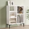 Lav reol i hvidt design bogreol med 3 hylder 69x25x88cm Lydia Udsalg
