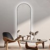 Ovalt vægspejl til stuen 65x170cm med bagbelysning og ramme Reyk Rabatter