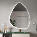 Spejl til badeværelset med dråbeformet design og LED lys 70x90cm Vmidur XL Kampagne