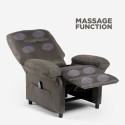 Lænestol relax med USB-massagefunktion og fodskammel Noemi Udvalg