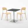 Pistachio sort cafebord sæt: 2 Restaurant farvet stole og 60cm kvadratisk bord Model