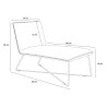 Chaiselong lænestol i velour moderne minimalistisk design Dumas Mål