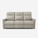 3-personers recliner sofa i moderne grå kunstlæder Kiros Valgfri