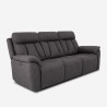 Sofa relax elektrisk 3 sæder justerbar ryglæn 2 USB moderne Savys Tilbud