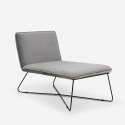 Chaiselong lænestol i velour moderne minimalistisk design Dumas Rabatter
