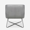 Chaiselong lænestol i velour moderne minimalistisk design Dumas Mængderabat