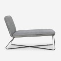 Chaiselong lænestol i velour moderne minimalistisk design Dumas Model