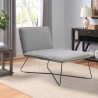 Chaiselong lænestol i velour moderne minimalistisk design Dumas Tilbud