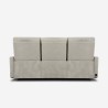 Sofa 3 sæder elektrisk justerbar relax med 2 USB porte i kunstlæder Jovit Billig