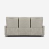 3-personers recliner sofa i moderne grå kunstlæder Kiros Køb