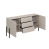 Skænk med 2 skabe 3 skuffer i beige moderne design til stue og køkken 184x40x89cm Sibel Tilbud