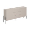 Skænk med 2 skabe 3 skuffer i beige moderne design til stue og køkken 184x40x89cm Sibel På Tilbud