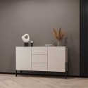 Skænk med 2 skabe 3 skuffer i beige moderne design 154x40x89cm Autrey Kampagne