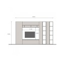 Moderne vægsektion med reolsystem og tv-møbel i træ Infinity 36 Tilbud
