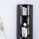 Hjørne reol med 5 hylder moderne design til stue kontor Orkney Model