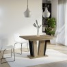 Bord med udtræk til stue køkken 120-160x80cm sort egetræ Doha 2 Tilbud