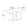 Bord med udtræk til stue køkken 120-160x80cm sort egetræ Doha 2 Rabatter