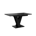 Spisebord med udtræk 120-160x80 moderne sort design med marmor effekt Masiv Royal Tilbud