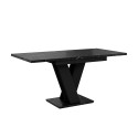 Spisebord med udtræk 120-160x80 moderne sort design med marmor effekt Masiv Royal Udsalg