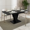 Spisebord med udtræk 120-160x80 moderne sort design med marmor effekt Masiv Royal Udvalg