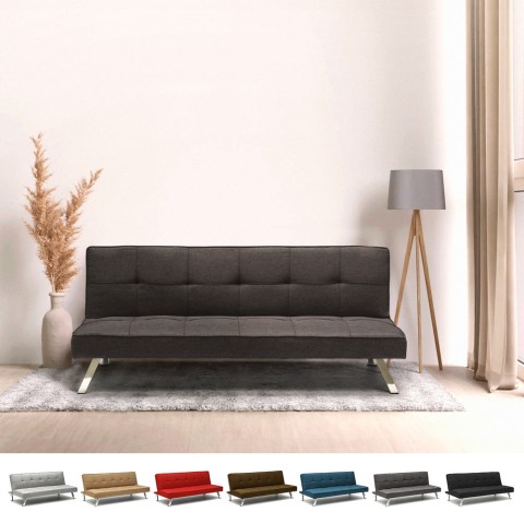 Gemma 2-personers sofa futon sovesofa stof til stue og gæsteværelse Kampagne
