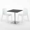 Rum Raisin sort cafebord sæt: 2 Gruvyer farvet stole og 70cm kvadratisk bord 