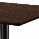 Burke cafebord sæt: 4 industrielt farvet stole og 90x90 cm træ bord 