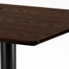 Burke cafebord sæt: 4 industrielt farvet stole og 90x90 cm træ bord 